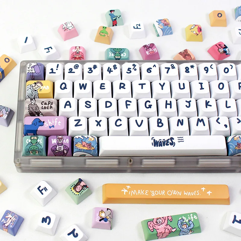 

Applicable Keys And Caps Hand-painted Xda Cartoon Pbt123 Spray Is Ergonomic And Comfortable For Office Entertainment.