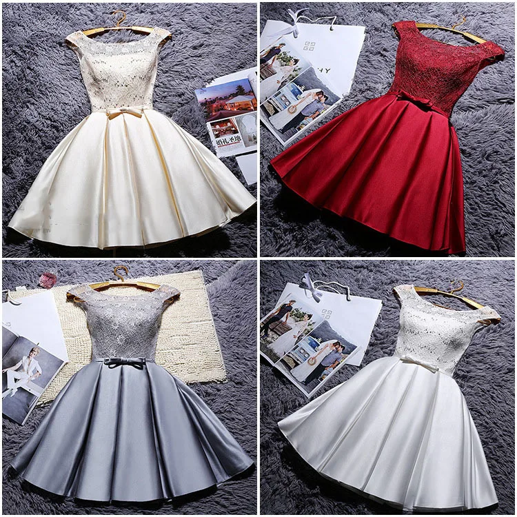 

Bridesmaid ort Dr Ele Summer New Sle White Slimming Dr Sister Best Friend up Bridal Gown Wedding Dr