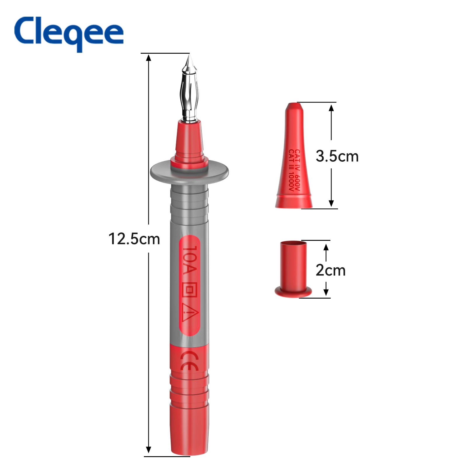 Cleqee P30046 Multimeter Probes with 4mm Female Socket 1000V/10A with 4mm Banana Test Probes for Electrical Testing