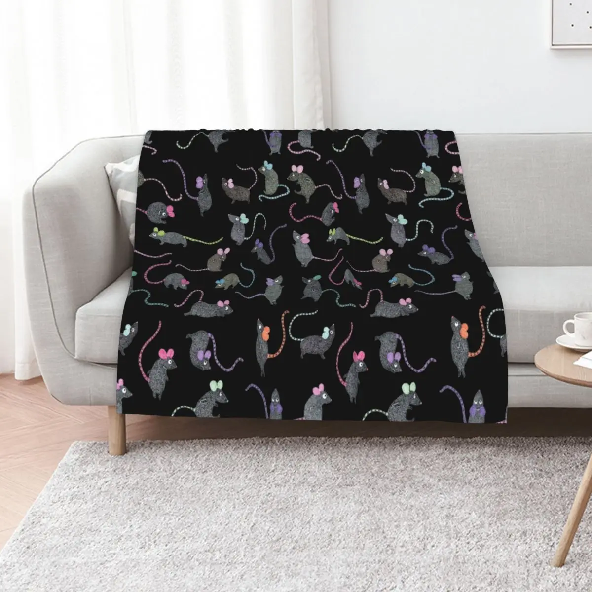 

Rats Throw Blanket Furrys decorative Hairys Bed linens Blankets
