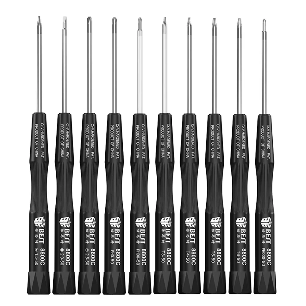 10-in-1 Präzisions-Schraubendreher-Set mit Petalobe-, Torx-, Schlitz-, Kreuzschlitz- und Y-Typ-Bits für Handy-, Uhren- und Computer-Reparatur-Werkzeugset