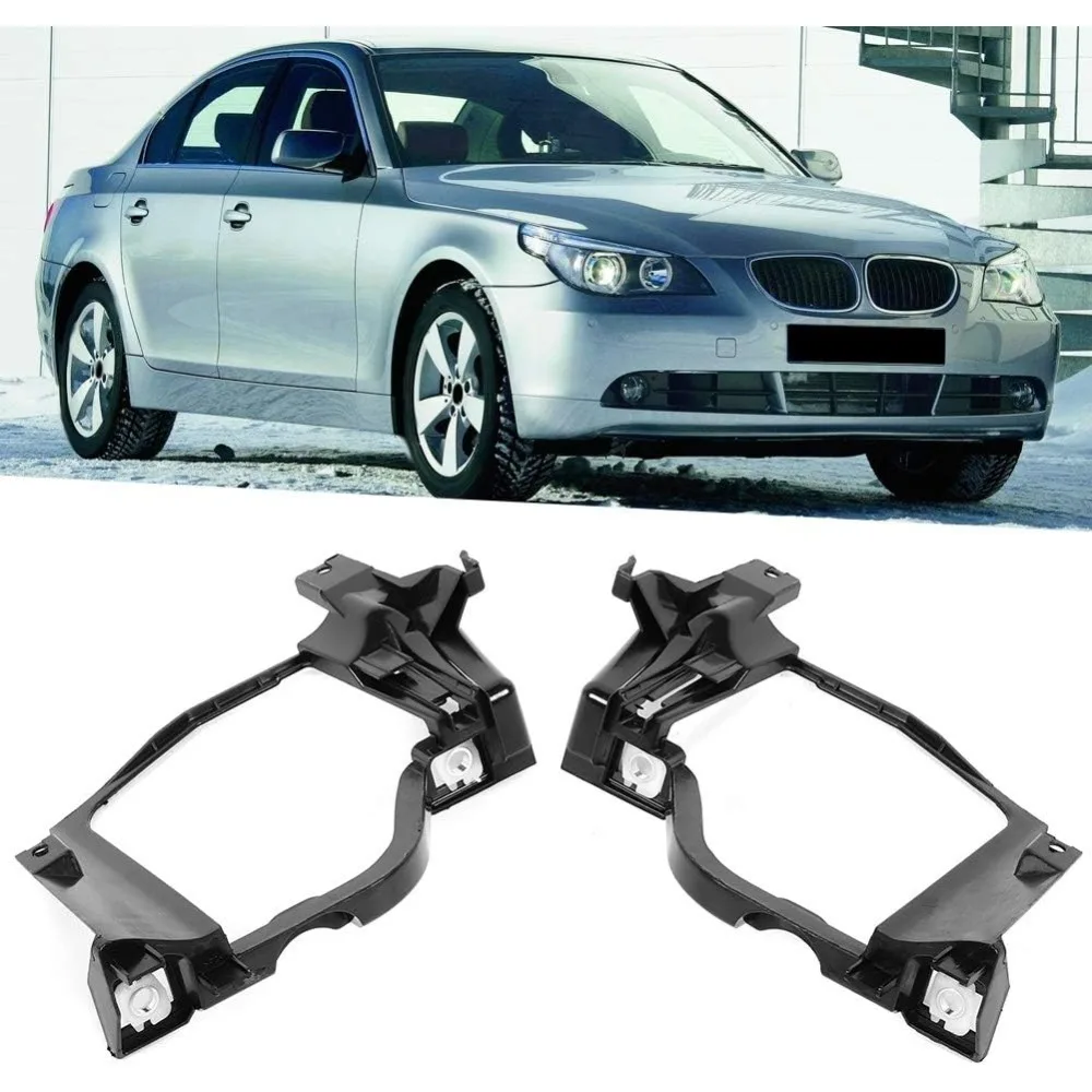63126936090 63126936089 دعامات تثبيت المصباح الأسود مناسبة لسيارات BMW 5 Series E60 E61 525I 528Xi 530I جديد #1