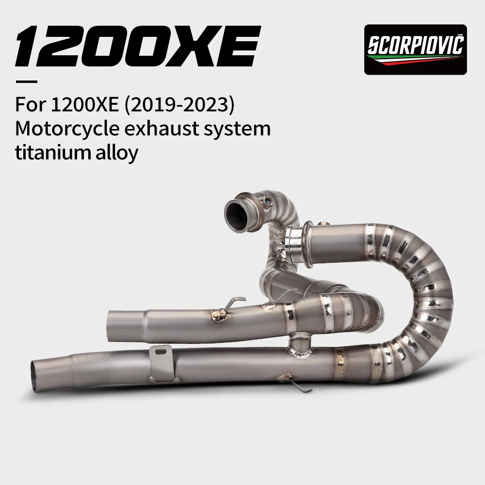 Motorcycle Exhaust Full System Escape Moto Titanium Front Link Pipe Slip On For Scrambler 1200 XC XE 2019 2020 2021 2022 2023