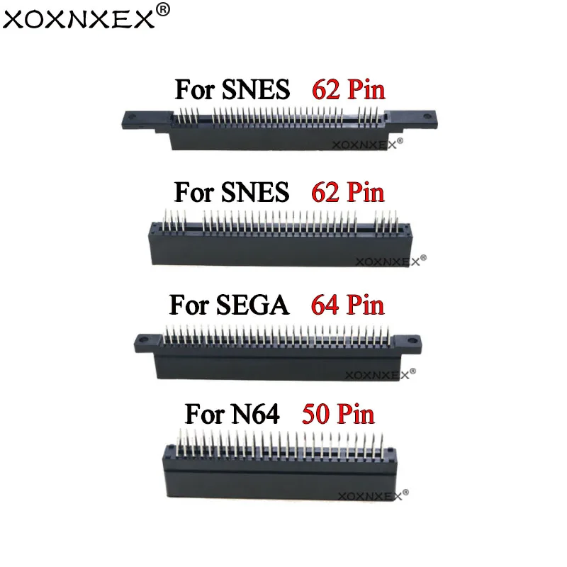 Replacement 50Pin 62Pin 64Pin Connector Game Cartridge Card Slot for SEGA Genesis For N64 SNES clone Console