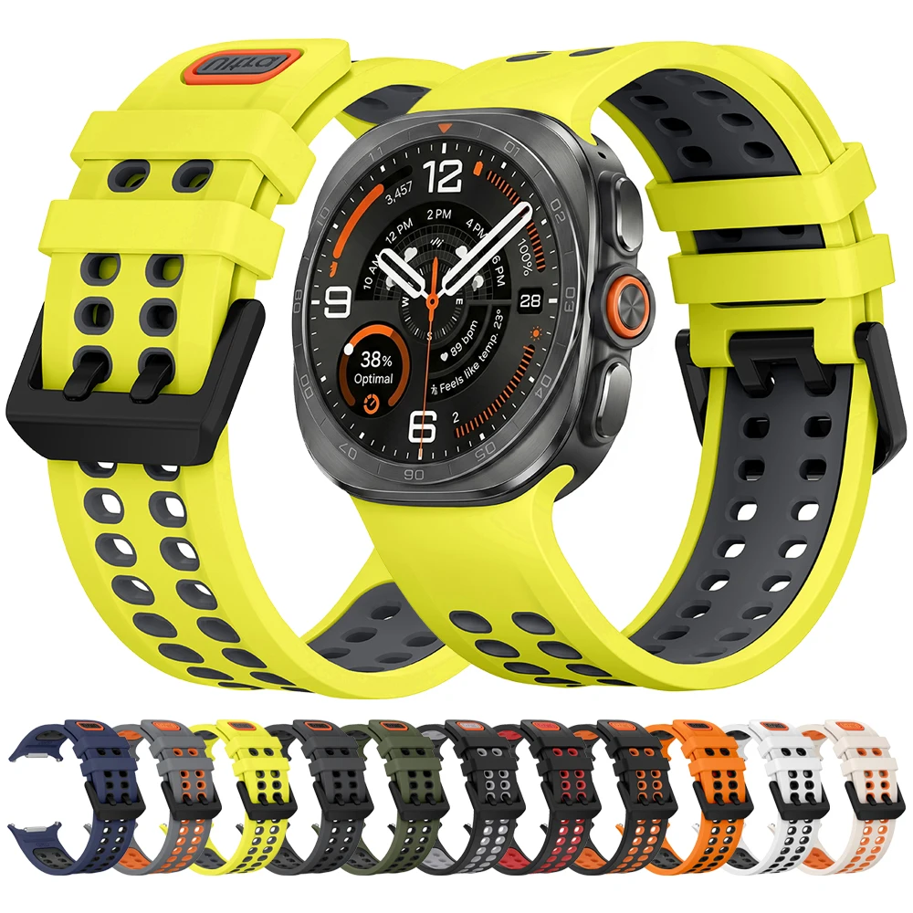 Image of Sport-Silikonarmband für Samsung Galaxy Watch Ultra 2 Ersatzarmband für GalaxyWatch Ultra 2025 47mm