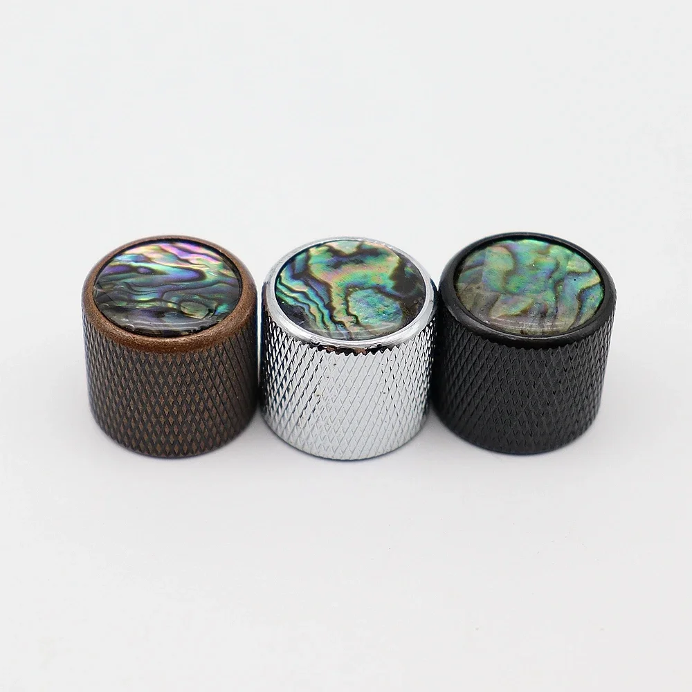 

1pcs/2pcs Metal Guitar Knobs Abalone top With Inlaid Shell Guitar Knobs
