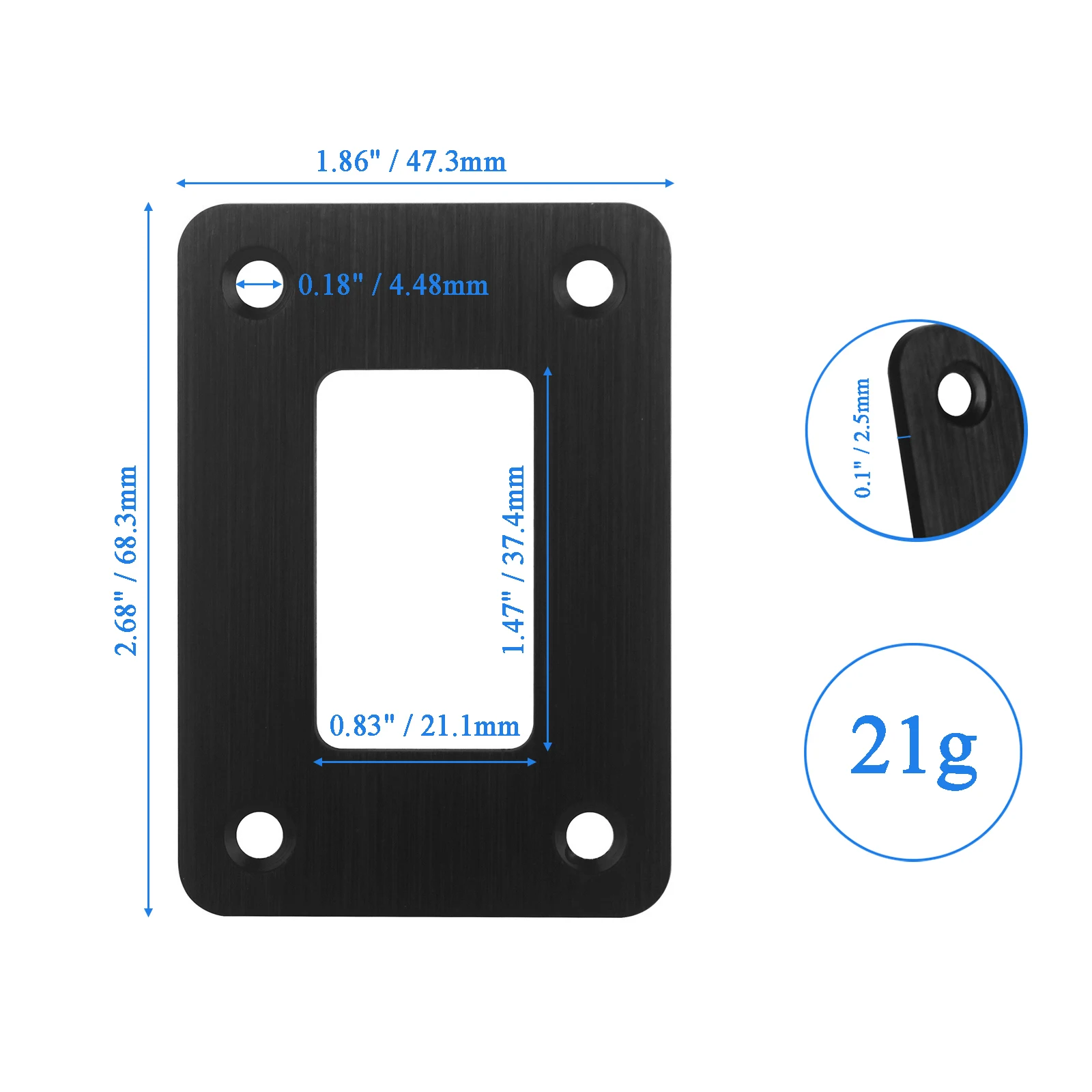 Waterproof Aluminum Rocker Switch Panel 37mm X21mm 1/2/3/4/6/8 Gang Rocker Toggle Switch Housing for 12V Car Boat Marine UTV ATV
