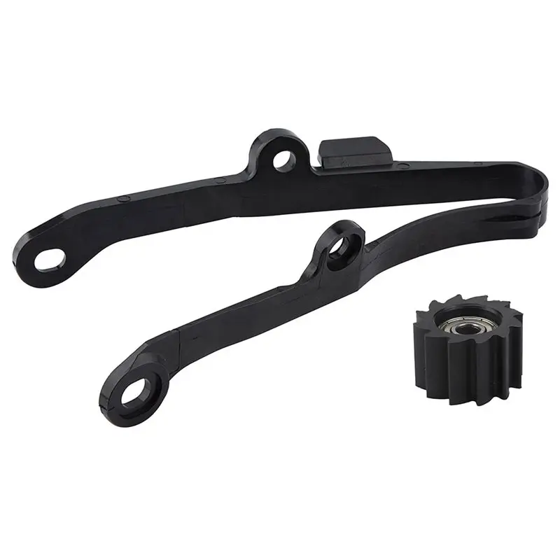 A02Q-Flat Forks And Rubber Pads Included- 3PCS Motorcycle Plastic Chain Set For Kawasaki KX250F KX450F KLX450R Guide Wheel