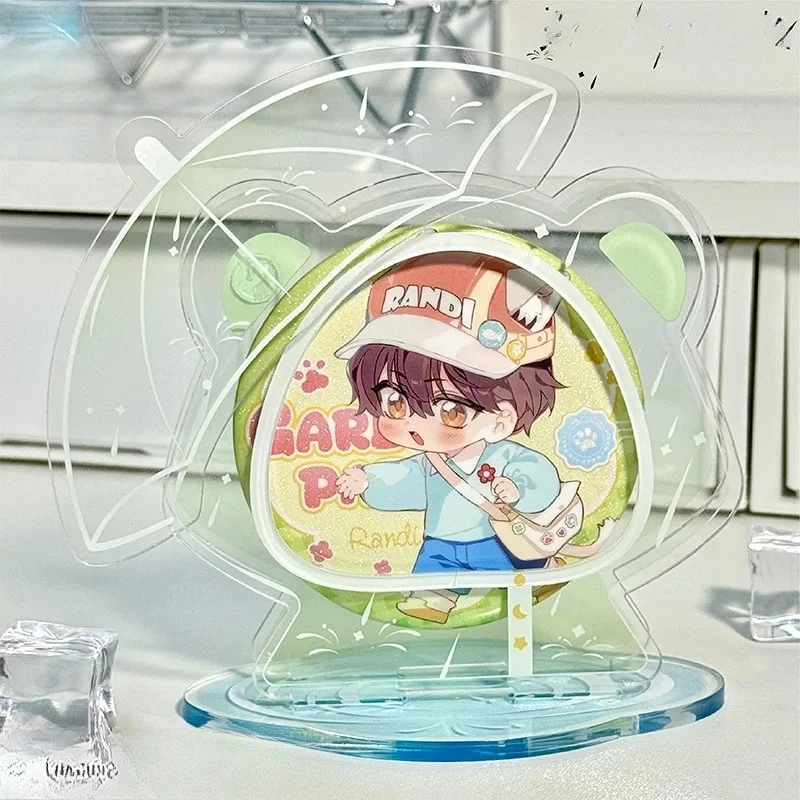 Raincoat Series Badge Acrylic Ornaments for Anime 58mm 65mm 75mm Badges Display Creative Badge Holder Charm Display Stand 2025