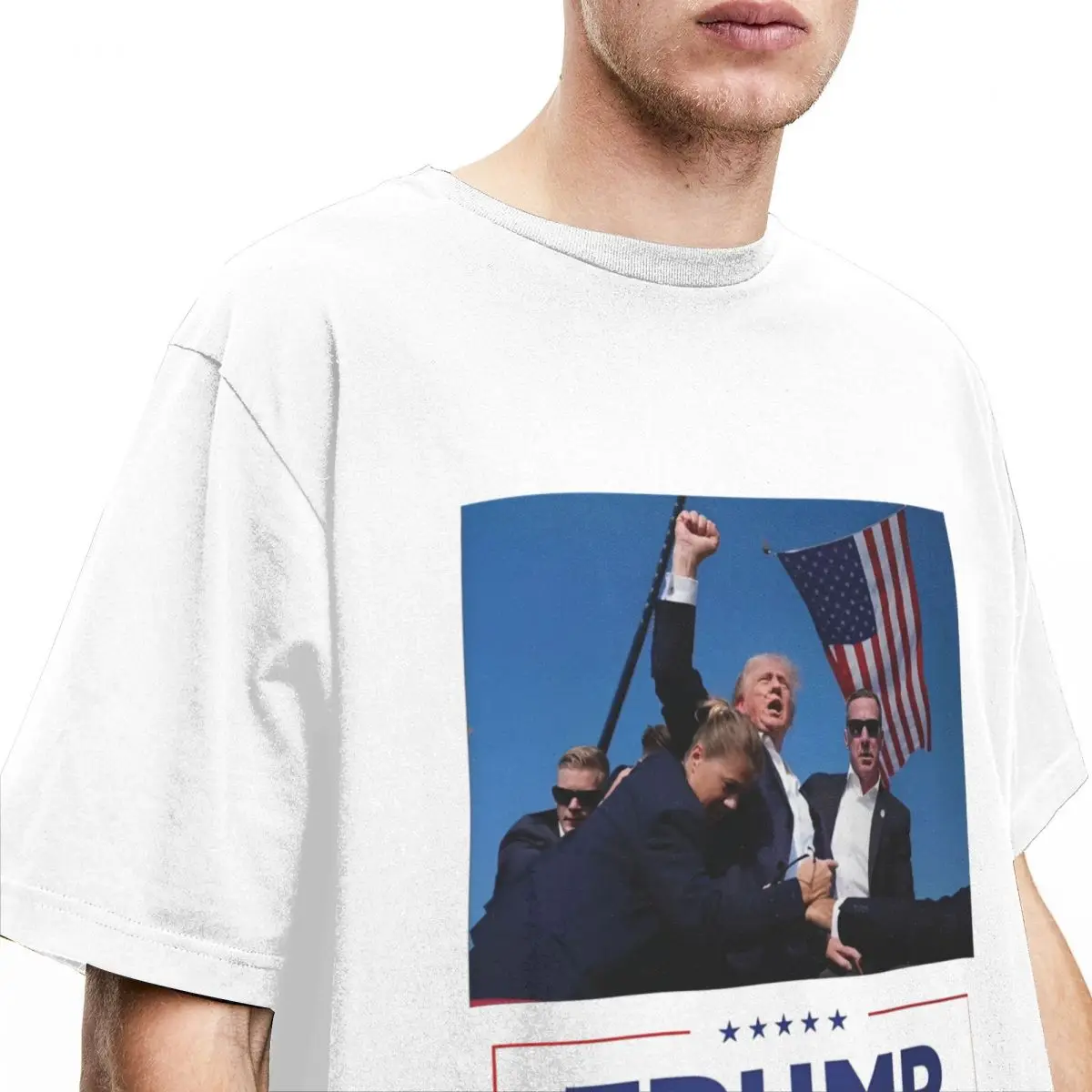 Arrested.Shot.Still Fighting Donald Trump T Shirt Summer Funny T Shirts Cotton Fashion Tshirt For Men Short-Sleeved Print Tops