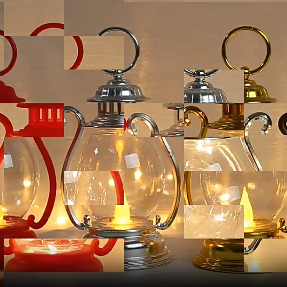 Led Retro Glowing Pony Lantern Portable LED Tent Light Battery Powered Simulation Cande Light Lamp For Living Room Bedroom