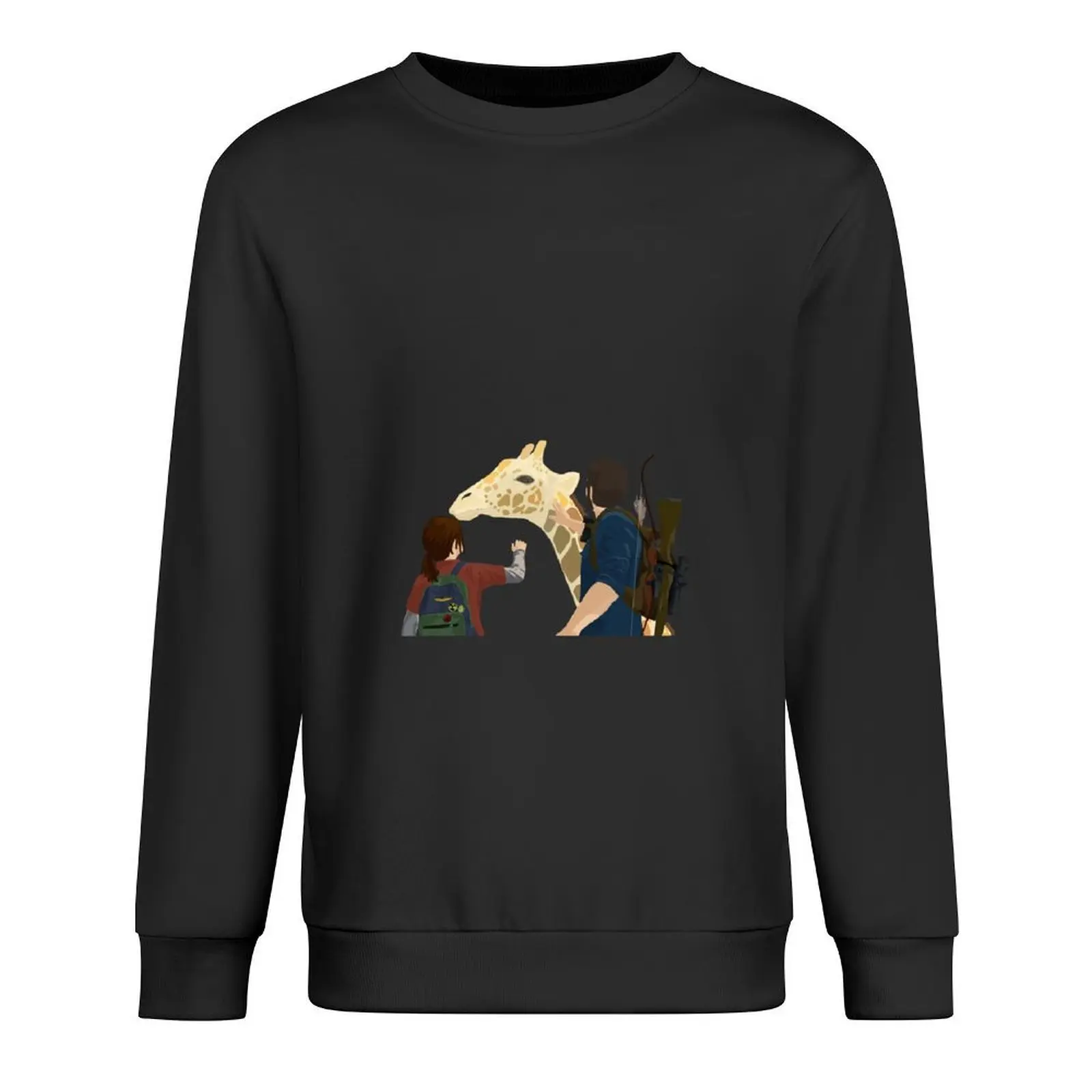 Ellie and Joel ft. the Girafe Pullover الملابس الجمالية ملابس رجالي رياضية الرجال رياضية قمصان سويت شيرت بقلنسوة