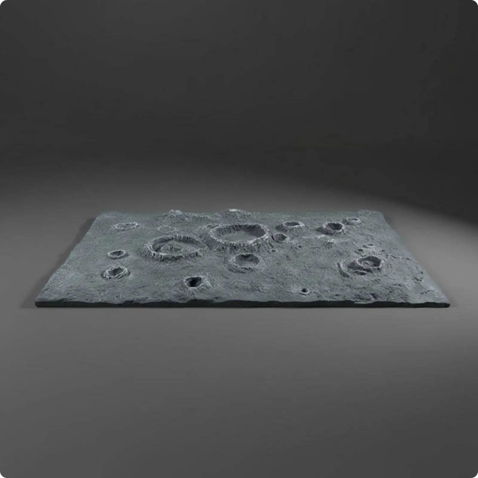 Celestial Diorama Base Resin Display Platform for Action Figure Collection with Realistic Moon Crater Texture for Shelf Decor