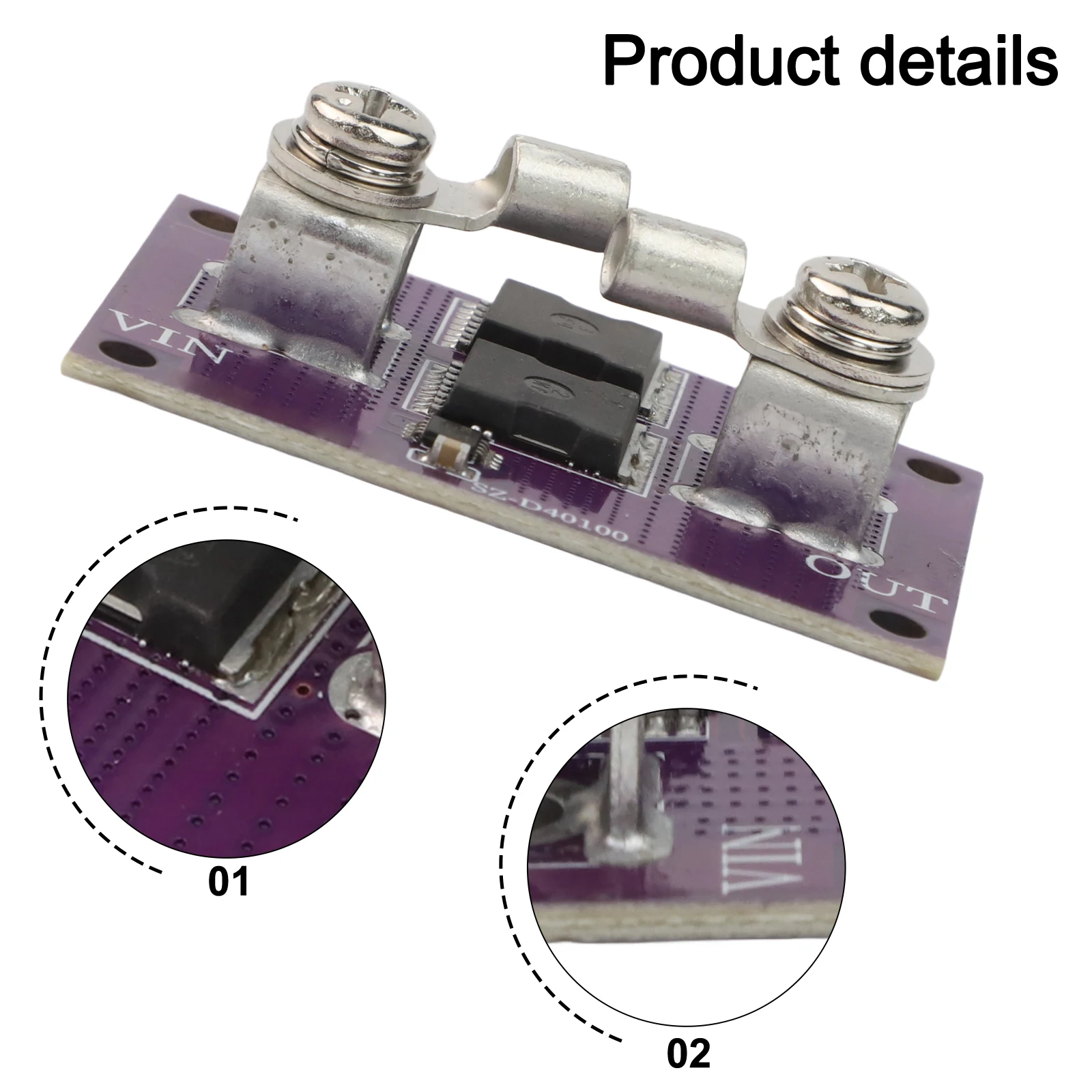 40A 60A Reverse Polarity Protection Diode No Voltage Limitation For Solar Panel For Battery Anti Backflow Prevention Board