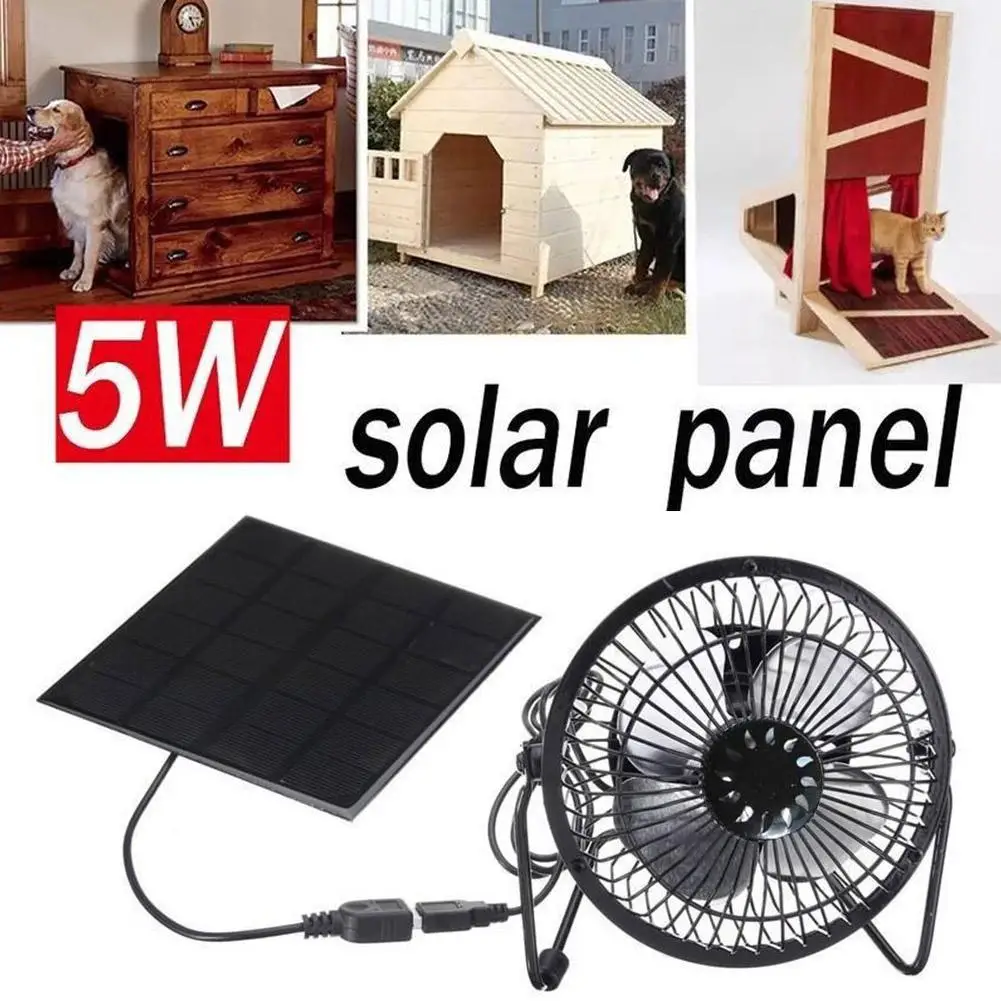 Solar Powered Fan Portable Outdoor Use Built in Solar Panels Energy Saving Low Noise Design Adjustable Angle Long Battery Life