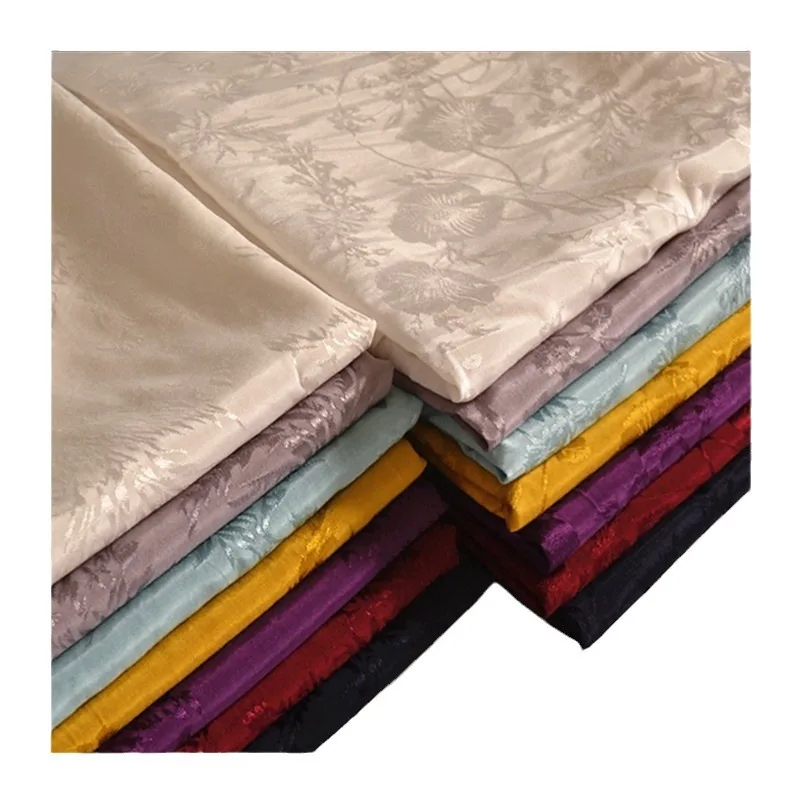 사람들 실크 린넨 천 고급 의류 직물 봄과 여름 단색 면 얇은