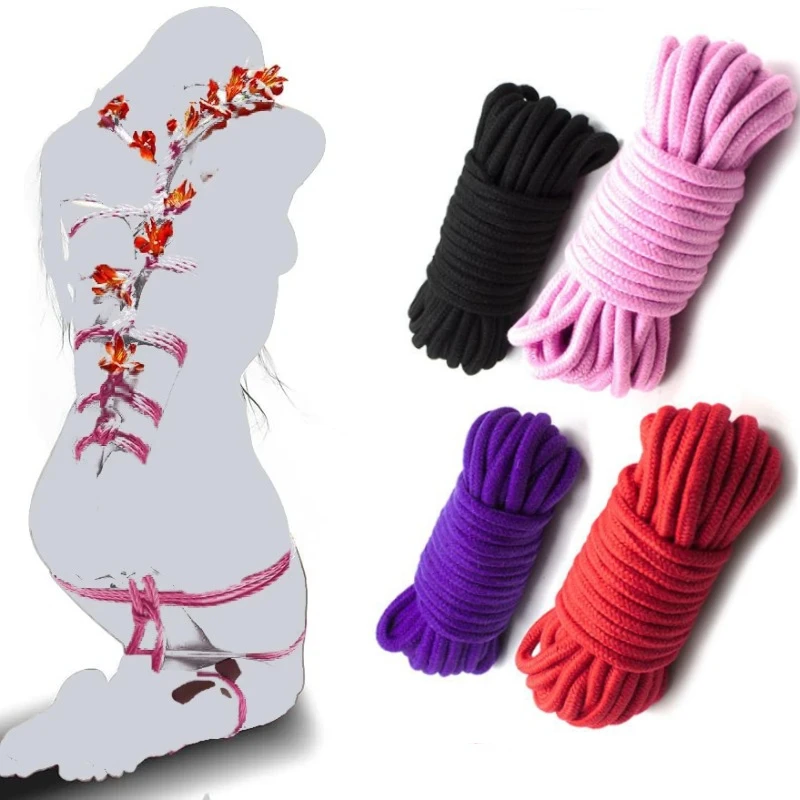 5m/ 10m/ 20m Cotton Rope Female Adult Sex products Slaves BDSM Bondage Soft Rope Adult Games Binding Rope Role-Playing Sex Toy