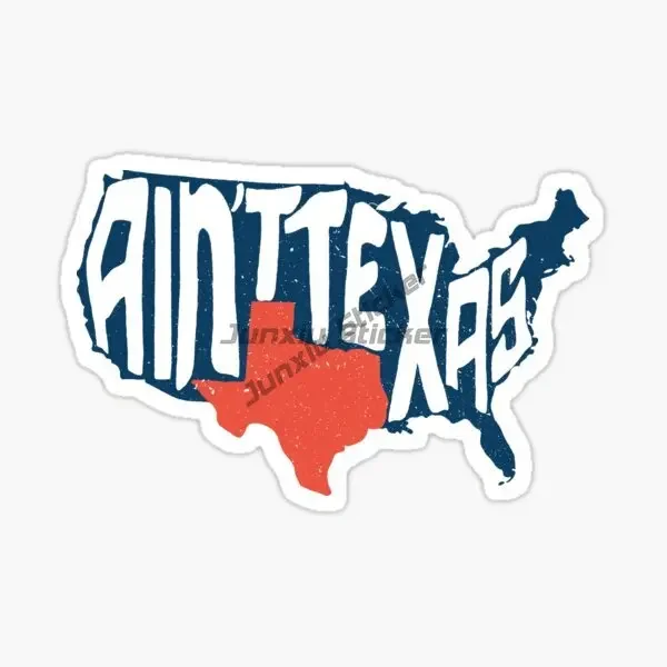 Texas Map Emblem Creative PVC Sticker for Decorate Car Bicycle Window Wall Fridge Helmet Table Motorcycle Decal Accessorie