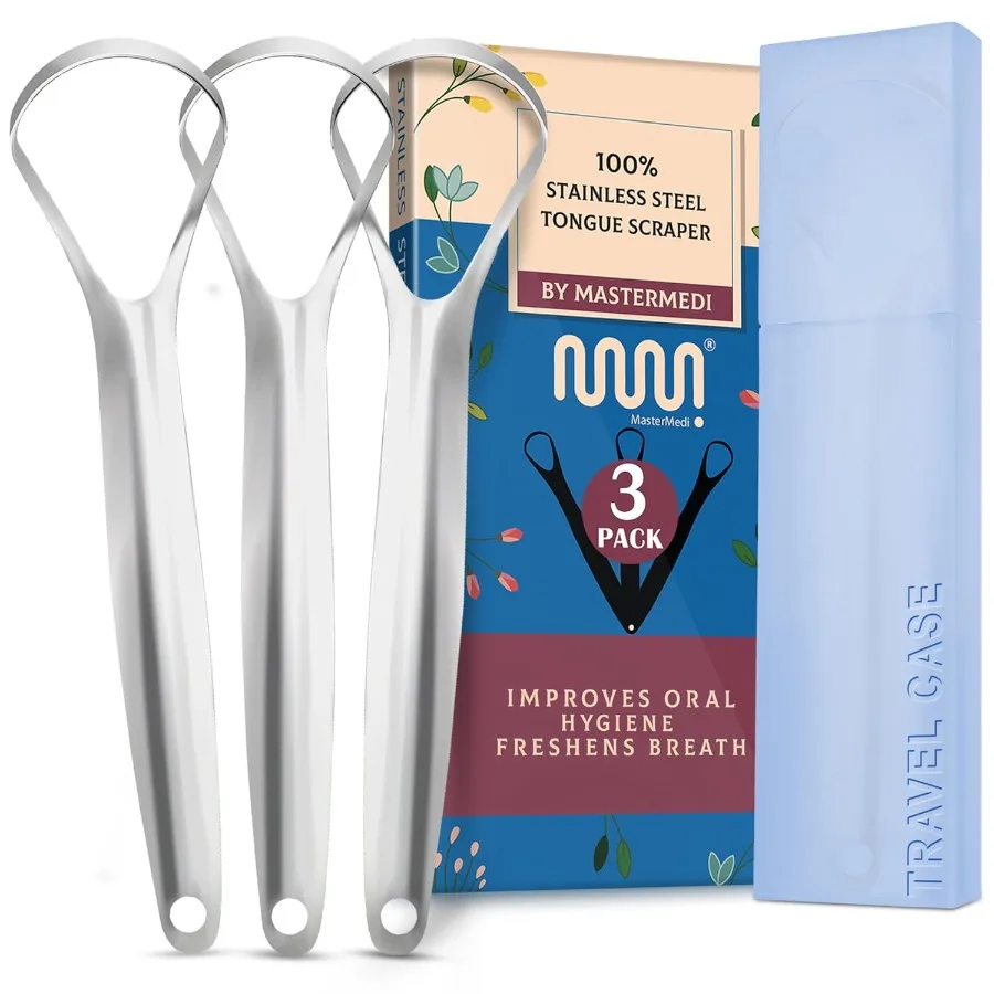 100 Stainless Steel Tongue Scraper for Adults with EasytoUse Design Ideal for Daily Oral Care and Bad Breath Prevention Pack of