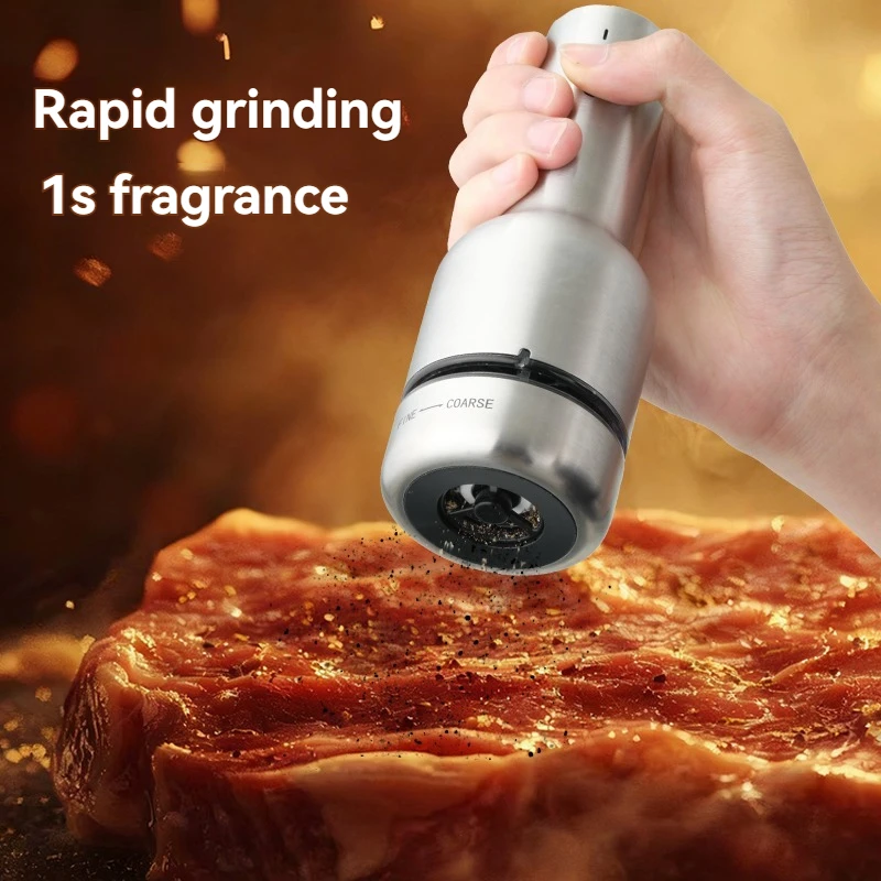 Multi functional electric pepper grinder, household black pepper sea salt grinder, fast card type 1-second compartment change view 3