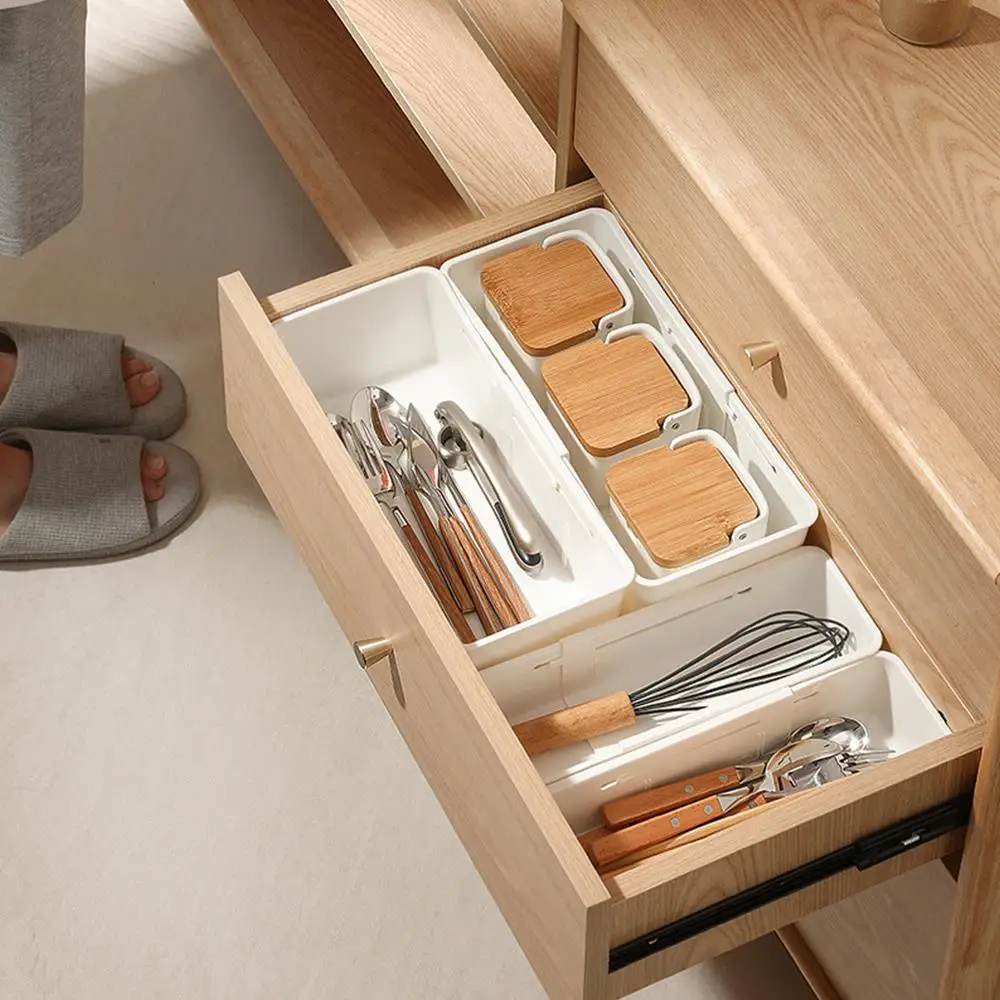 

Retractable Drawer Organizer Sorting Box Kitchen Tableware Divider Box Stationery Supplies Storage Classification Sock Box