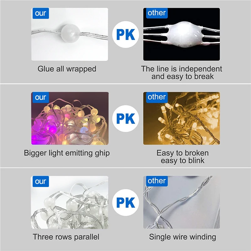 Smart Bluetooth RGB/IC LED String Lights with App Remote Control 10m 66leds USB for Christmas Tree Home Garland Decor Fairy