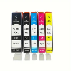 einkshop PGI-280 CLI-281 PGI280 Ink Cartridge For Canon PGI 280 CLI 281 CLI281 PIXMA TR7520 TR8520 TS6120 TS8120 TS9120 printer
