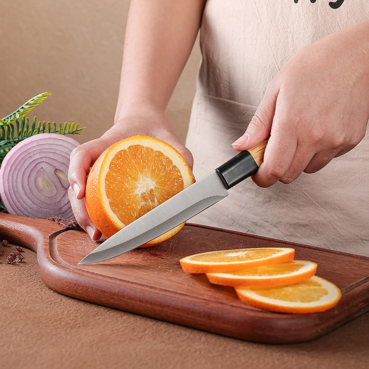 4Pcs-set Japanese Small Kitchen Knife Meat Cutter Chef Knife Bread Knife Japanese Fish Knife Japanese Cooking Knife Series ﻿