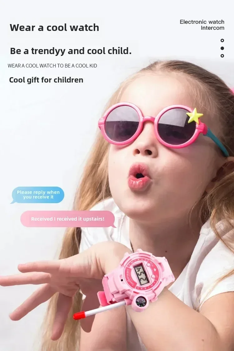 Paire de montres walperforées pour enfants, jouet talkie, extérieur, intérieur, sans fil, appel à distance, 200m, interaction parent-enfant, cadeaux électroniques