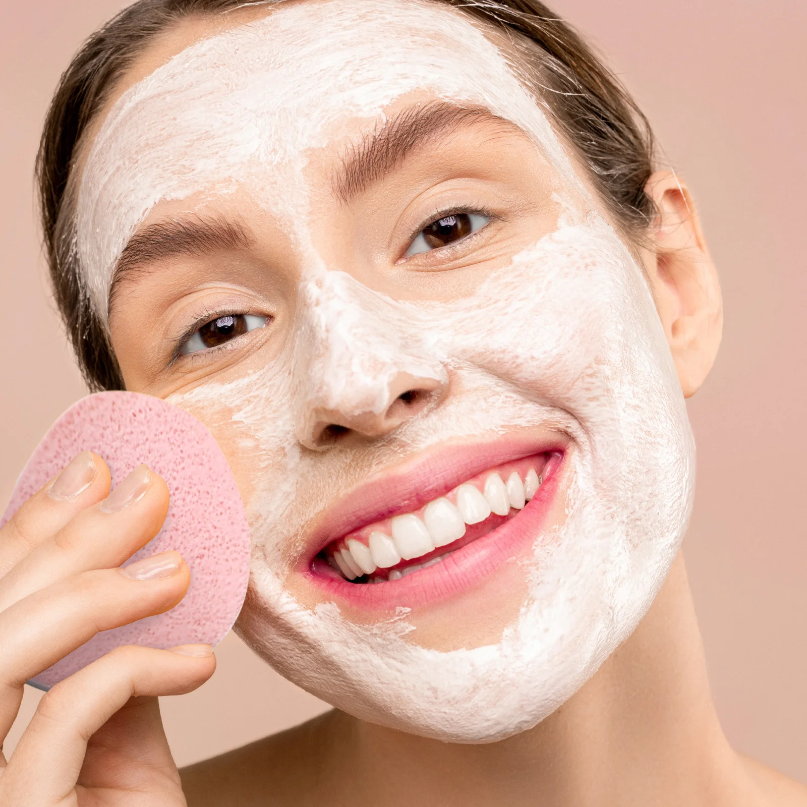 120Pcs Compressed Facial Cleansing Sponges Soft Exfoliating Makeup Remover Pads Deep Pore Cleaning Accessories