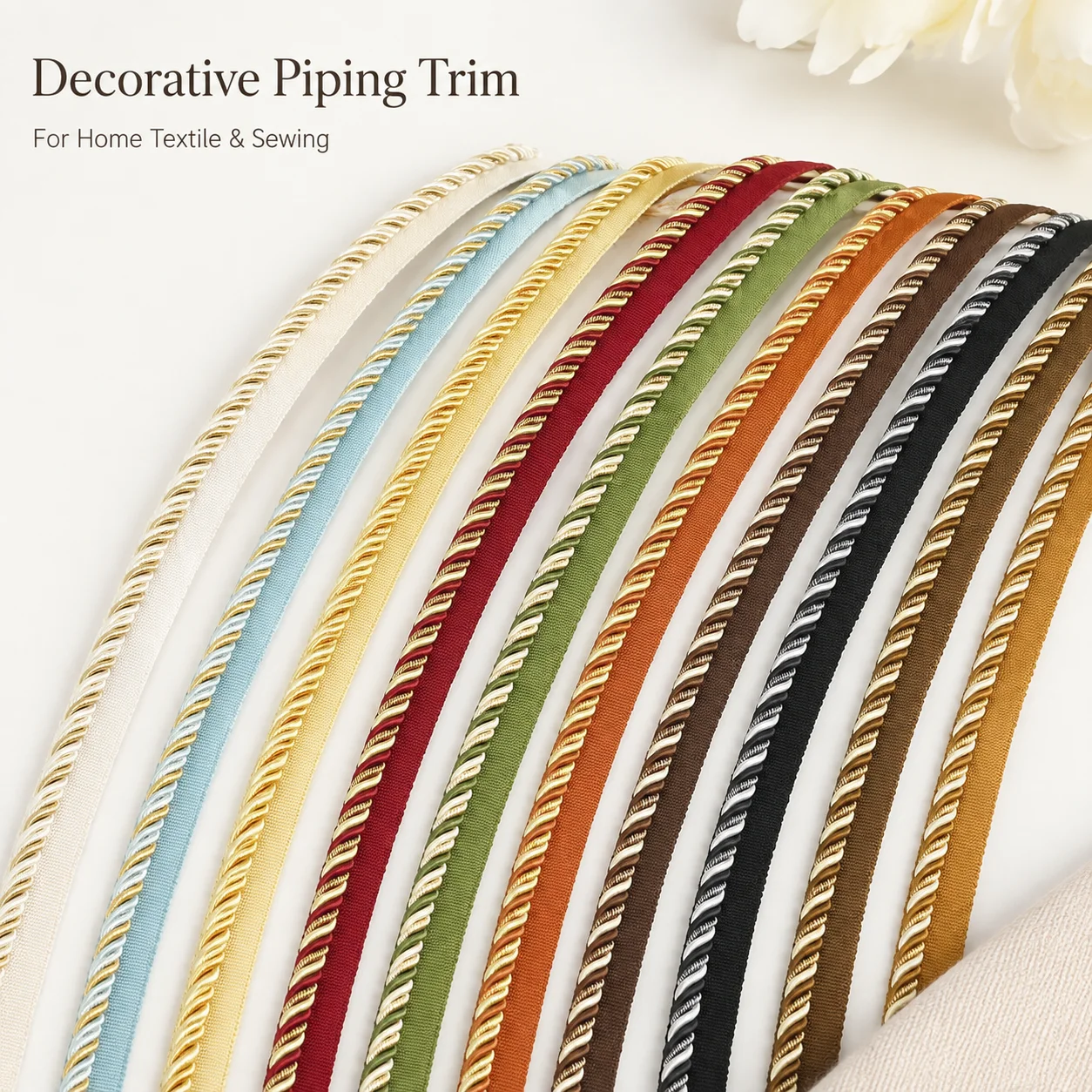 Home.Textiles Cushion - 6/12M 6Mm Braided Piping Cord Three-Strand