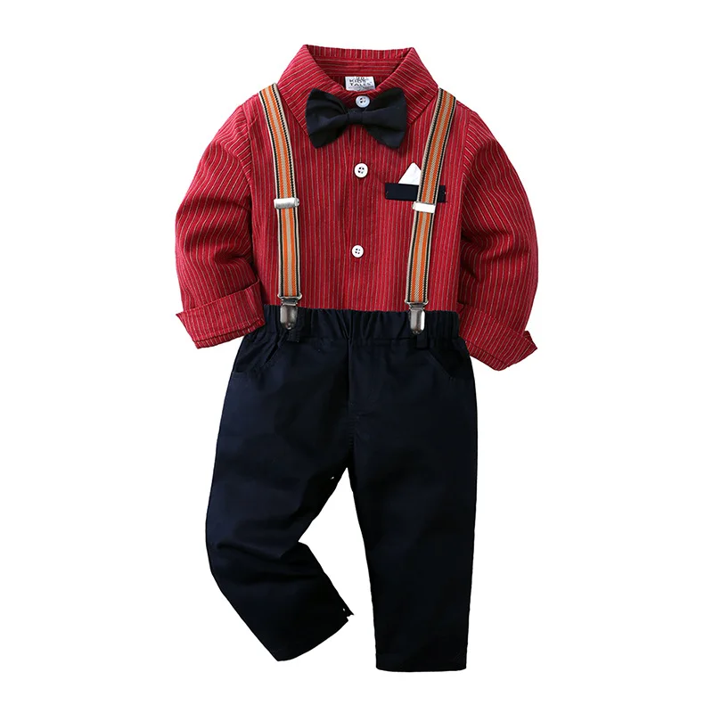 Newborn Costume Boys Baby Summer Suit Children Clothes Sets 0 to 12 Months Kids Boys Elegant Wedding Formal Suit Birthday Wear