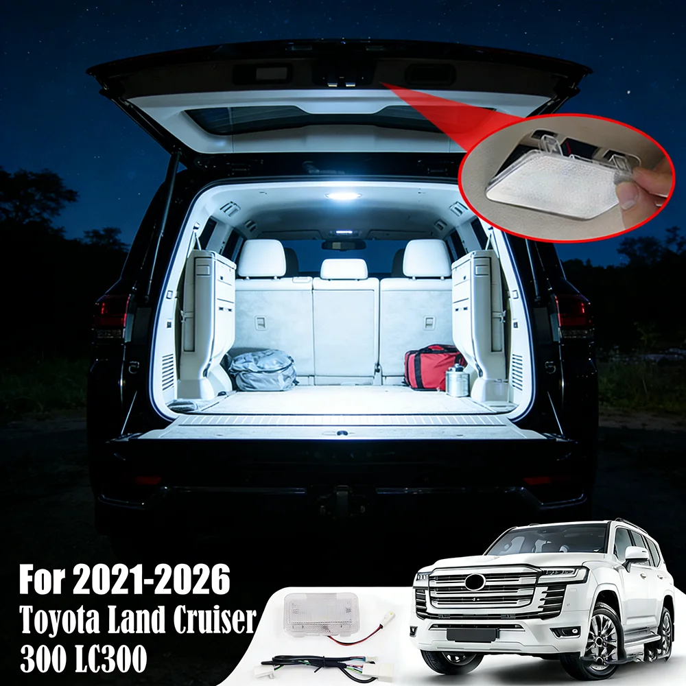 

Светодиодная подсветка задней двери для Toyota Land Cruiser LC300 2022-2025: лампа для багажника, кемпинговый фонарь, аксессуары для автомобильного освещения