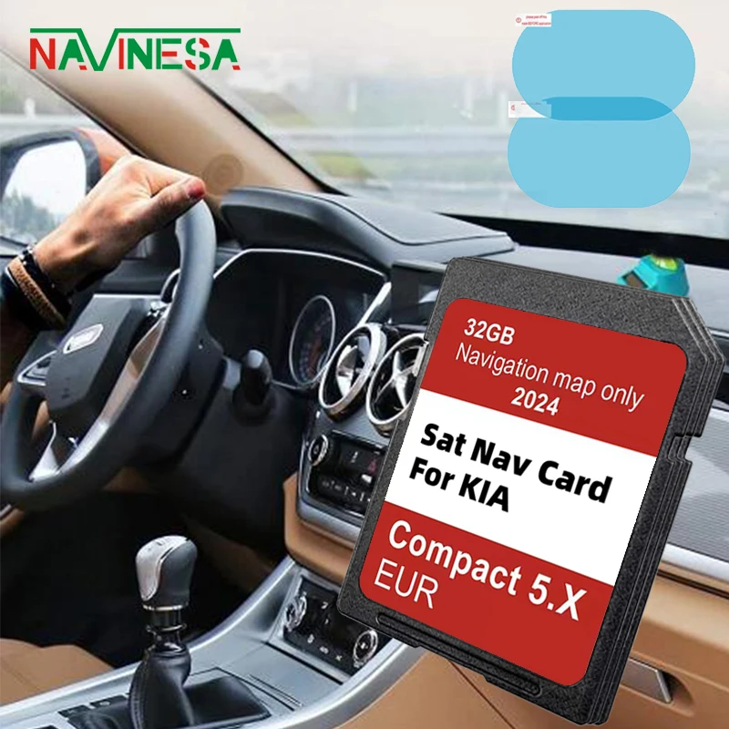 Memory Card Navigation GEN5 for KIA Carens/Ceed/Niro/Optima/Picanto/Rio/Soul/Sportage/Stonic Vehicle Compact 5.X Update EU Map