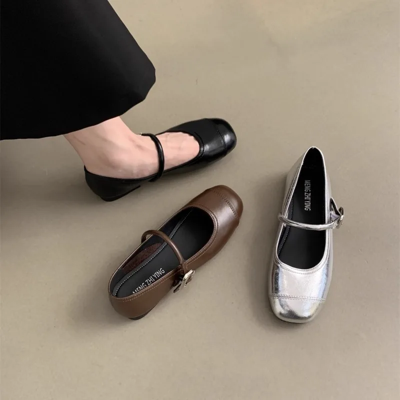 

New Women's Mary Jane Shoes Fashion Round Head Casual Shoes for Woman Comfort Shallow Flat Shoe Designer Shoes Zapatos De Mujer
