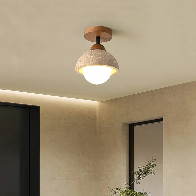 

Yellow Stone Art Ceiling Light Nordic Modern Ceiling Lamp Indoor Lighting Room Decor For Bedroom Bedside Living Room Hotel Light