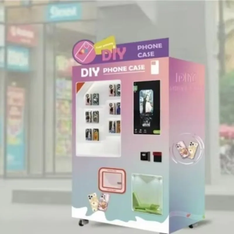 Customized UV Printing DIY Mobile Phone Case Vending Machine Fast Output Multilingual Multiple Payment Universal Phone Models