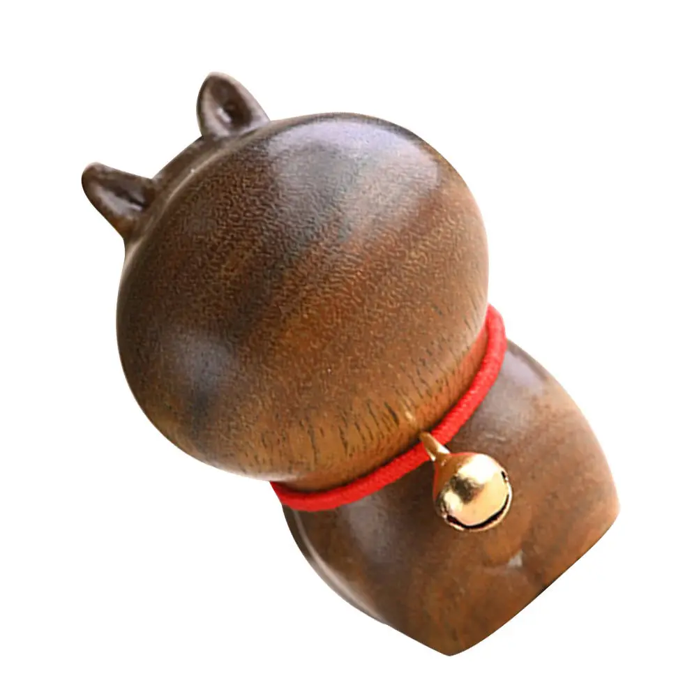 

Wooden Desktop Ornament Mini Animal Sculpture Home Decor Office Home Desktop Ornament Craft Hippo Statue