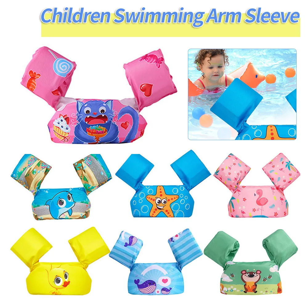 Baby Float Cartoon Arm Sleeve Life Jacket Swimsuit Foam Safety Swimming Training Floating Pool Float Swimming Ring puddle jumper