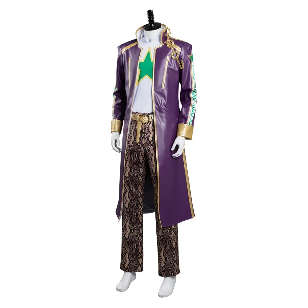 JoJo's Bizarre Adventure Stone Ocean Anime Cosplay Costume Kujo Jotaro Men's Adult Unisex High-Quality Polyester Jacket