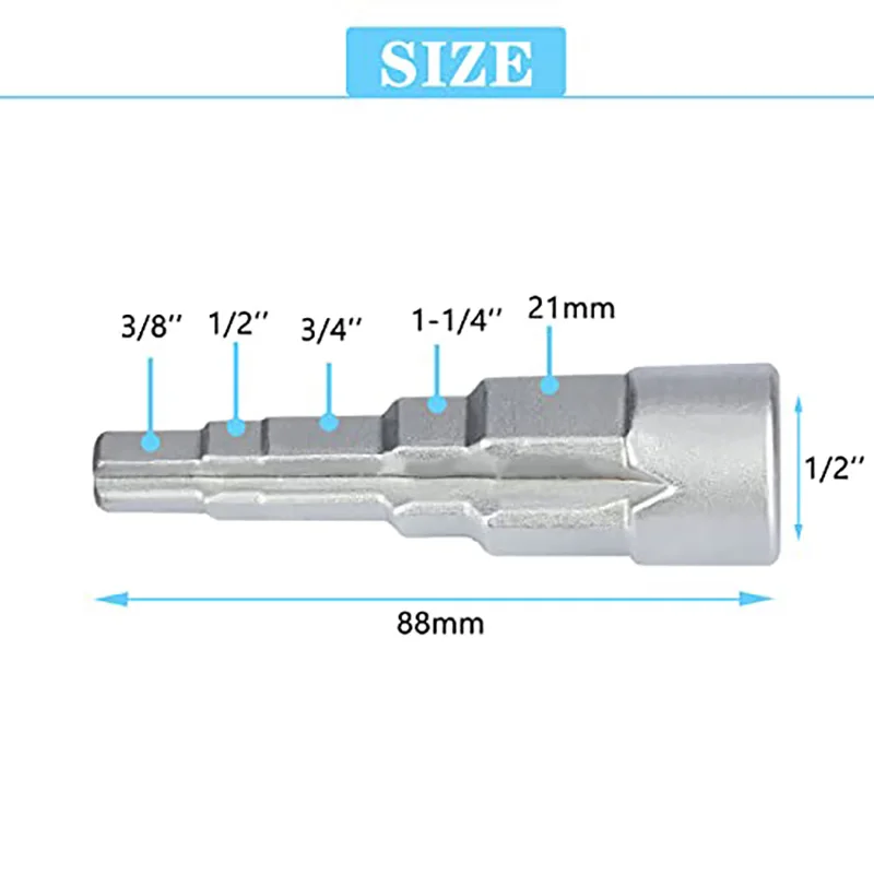 1 pc square radiator step wrench, 1/2 inch universal step wrench, used for pipes and radiator shaped master keys,