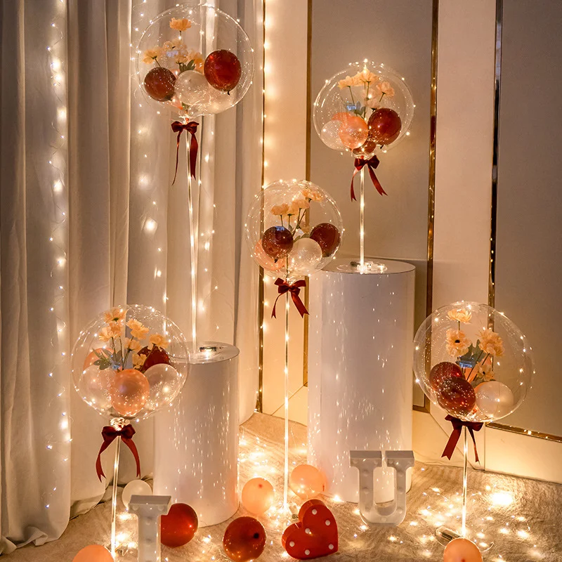 50 pz/8-36 pollici Bobble Clear Balloon, elio ricaricabile, adatto per matrimoni di natale, feste di compleanno e altre occasioni