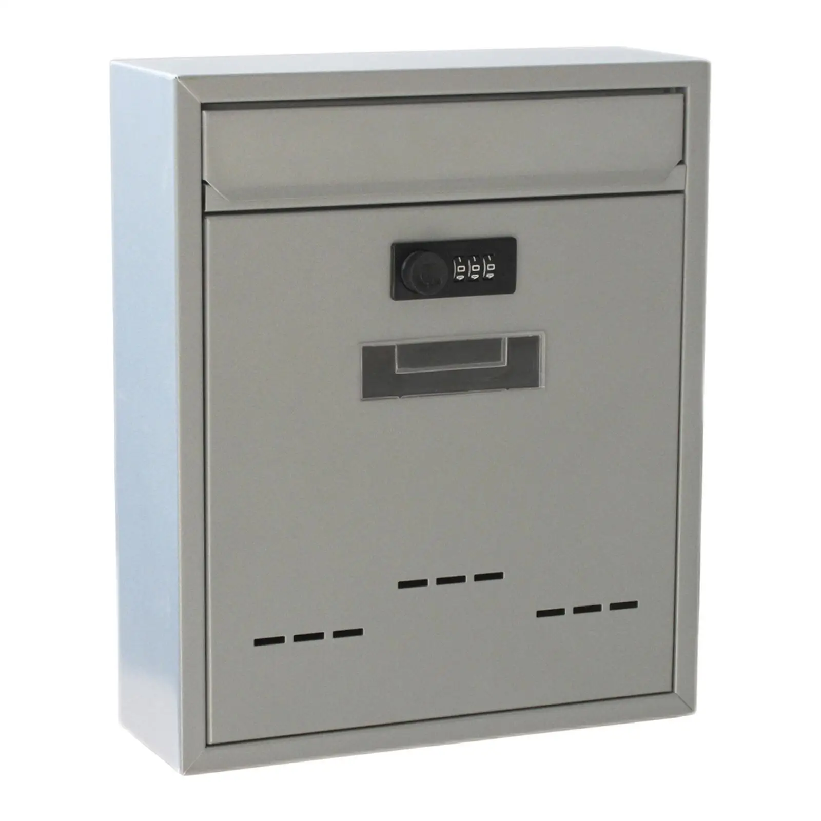 Wall Mount Mailbox Large Capacity Iron Lockable Outdoor Mail Box Anti Rust Vertical Letterbox for Home Door Porch
