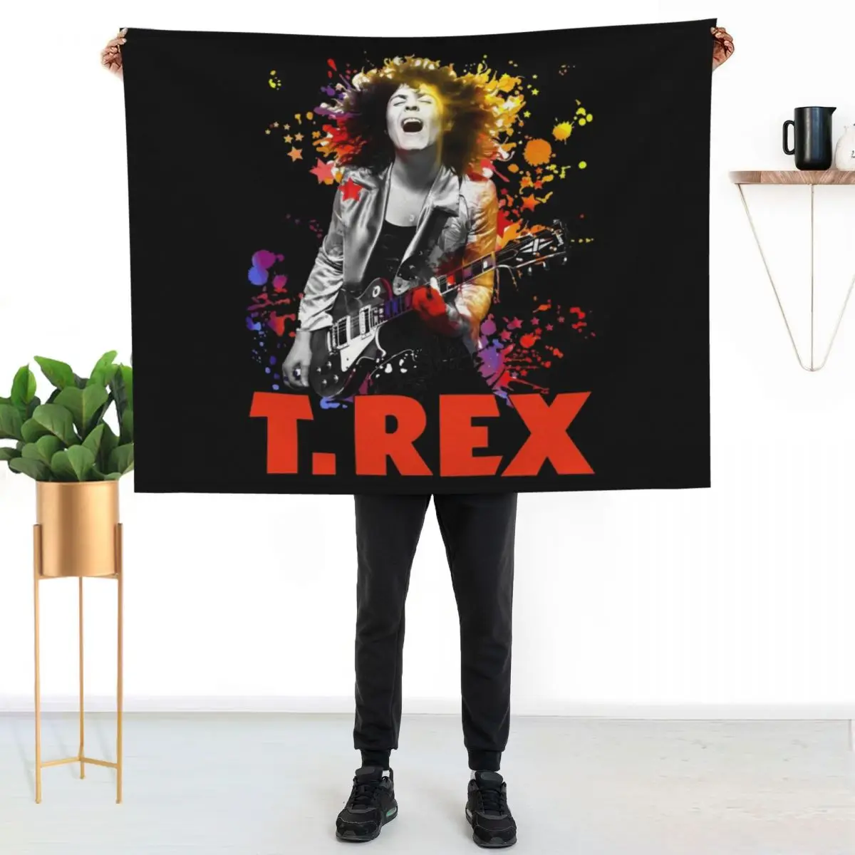 T. R.ex Rock Band M.arc Bola.n Cool Top Throw Blanket Single Bed Fashionable Sofa Luxury St Soft Blankets