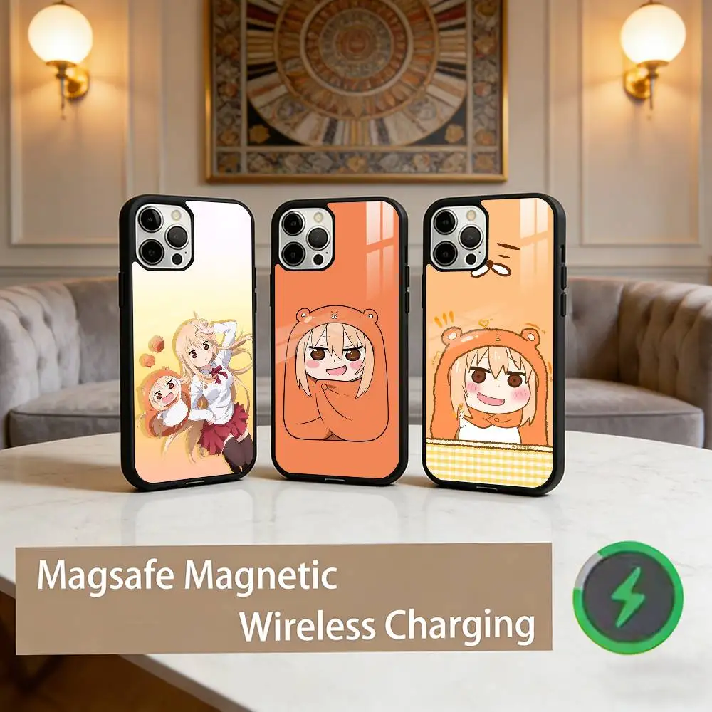 

Anime Doma U-Umaru Phone Case For iPhone17,16,15,14,13,12,11 Plus,Pro Max Magnetic For Magsafe Wireless Charging