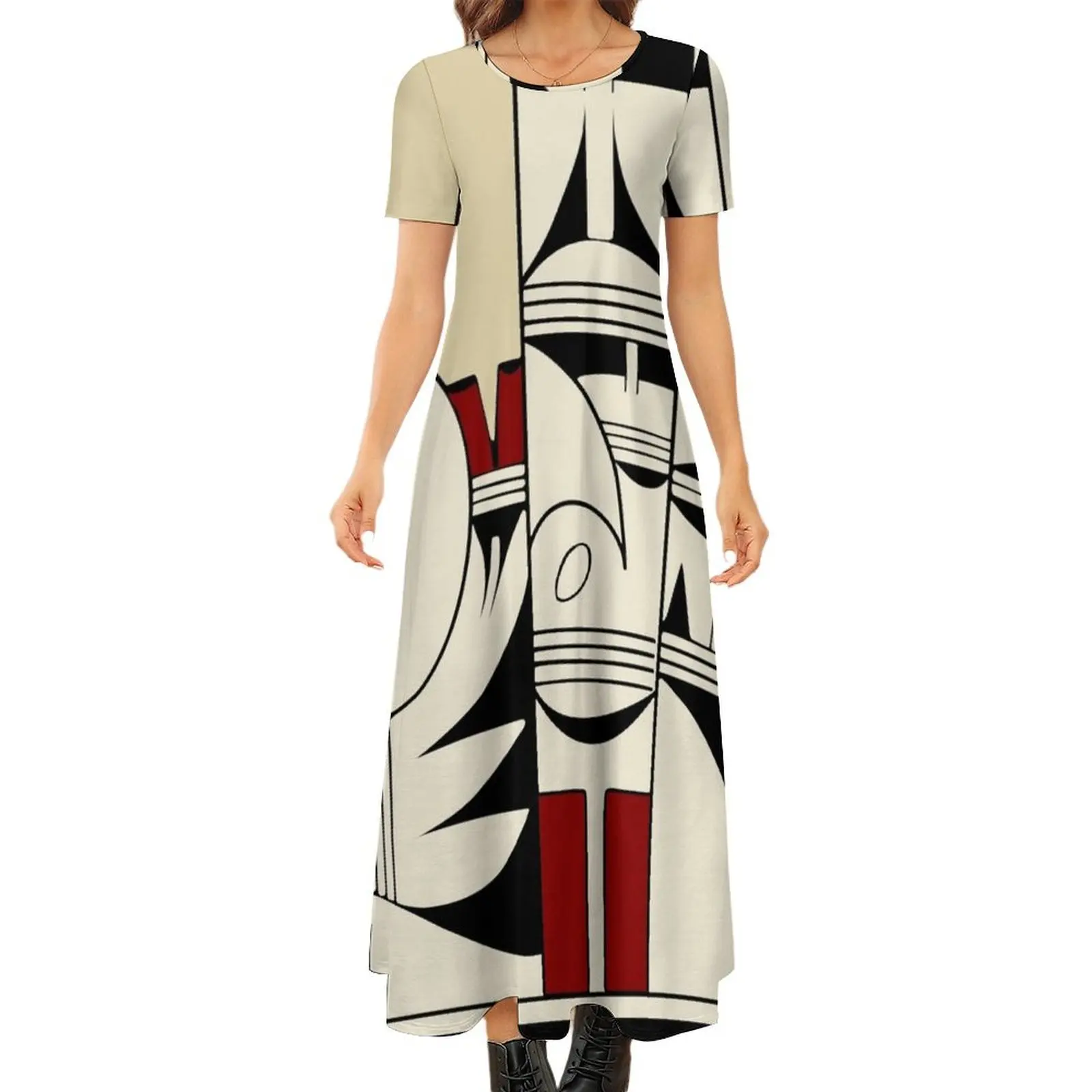 

Hopi Pottery Round Neck Short Sleeve Dress evening dresses ladies women"s dresses luxury dresses women summer 2024 Long