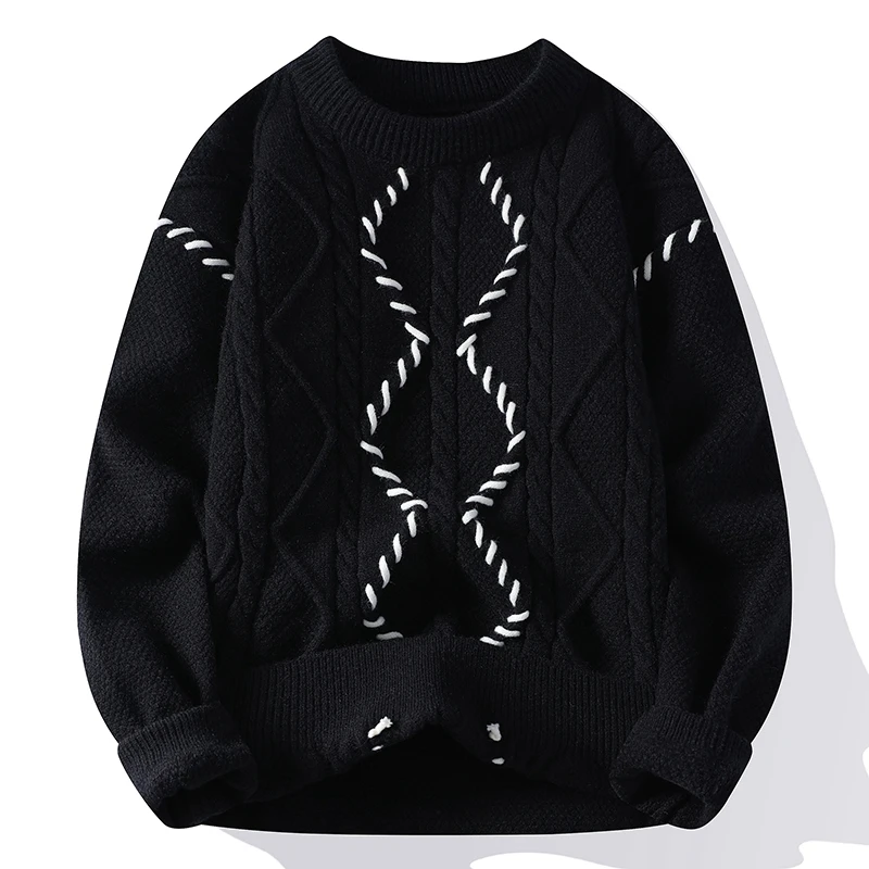 2024 Brand Sweater Fall Winter Knitted Pullover High End Fashion Soft Warm Mens Cashmere Sweaters Luxury Men Casual Loose Jumper