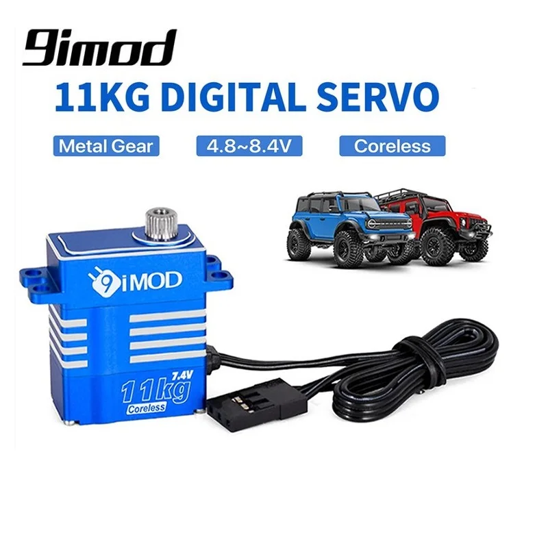 

9IMOD RC Digatal Servo 11 кг сервопривод с металлической шестерней без сердечника 4,8-8,4 В для 1/8 1/10 1/12 1/18 RC автомобиля RC вертолет DIY аксессуары