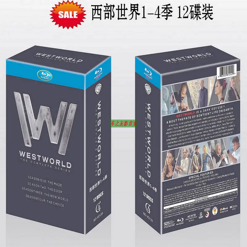 

Blu-ray HD US TV Series Westworld Seasons 1-4 BD Discs 1080p Box Set with Chinese Simplified Chinese Traditional and English