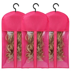 3PCS Hair Extension Holder Wig Storage For Multiple Wigs Holder Wig Bags With Hanger Hair Extension Storage